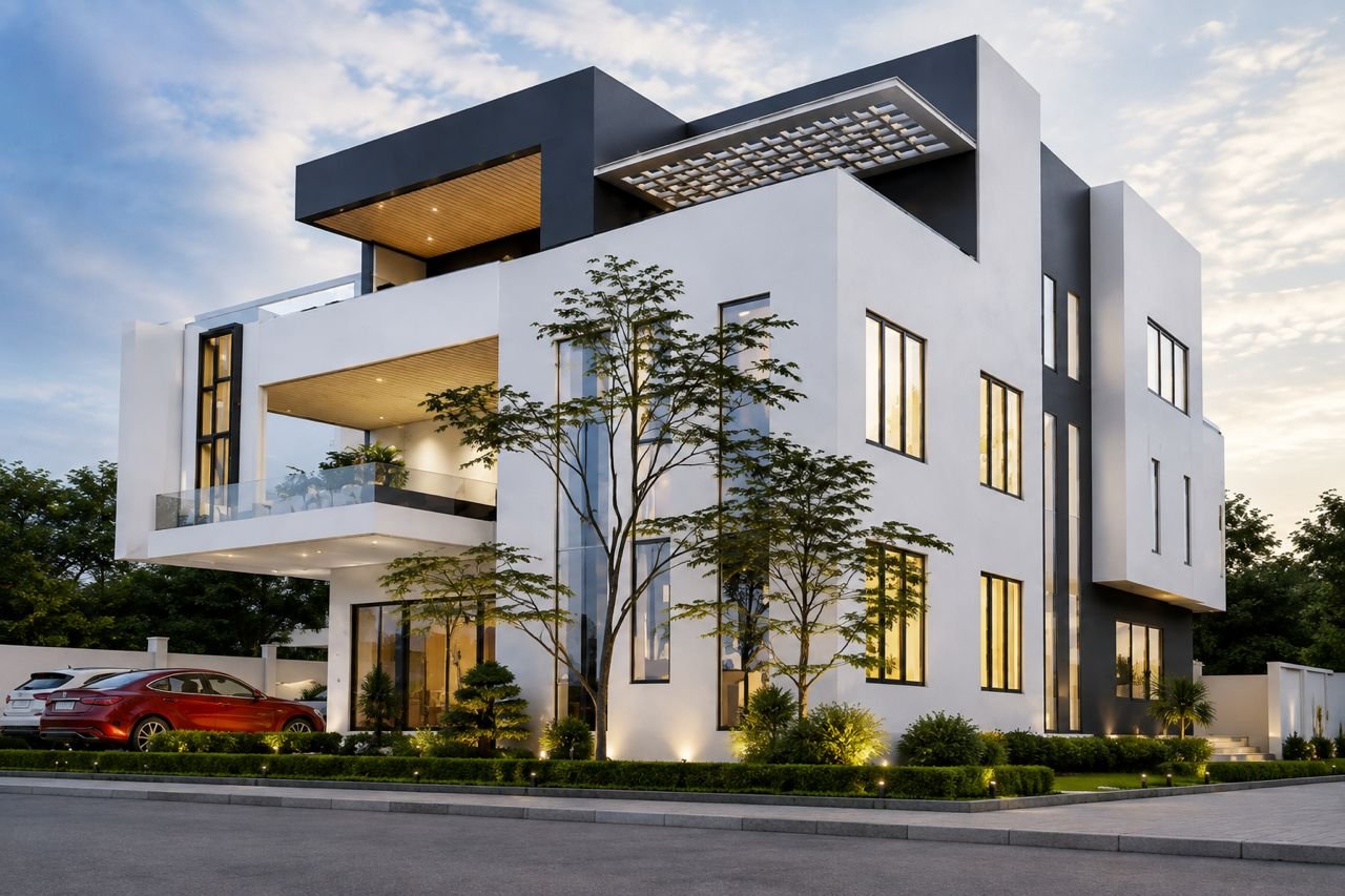 A Nigerian family in a warm home setting, representing comfortable home ownership through Syrol Homes